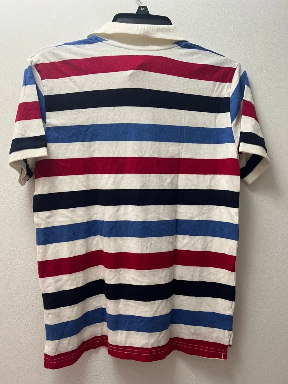 The children’s Place Kids' Striped Colar Tee White, Red & Black Size L (10/12)